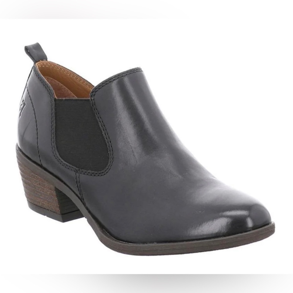 Josef Seibel Women’s Daphne 17 Black Leather Ankle Chelsea Boots Size EU 39
